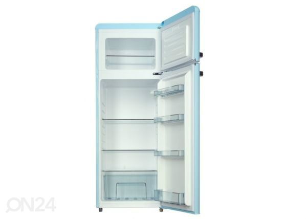 Ретро-холодильник Wolkenstein, глянцевый голубой