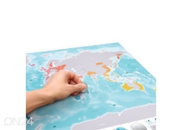 Скретч-карта мира, океан