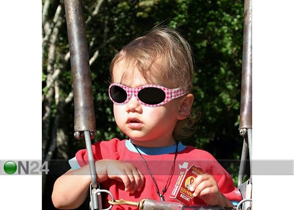 Солнцезащитные очки розовые в клеточку 0-2 лет