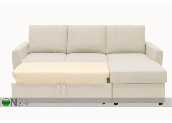 Угловой диван-кровать с ящиком Pelle