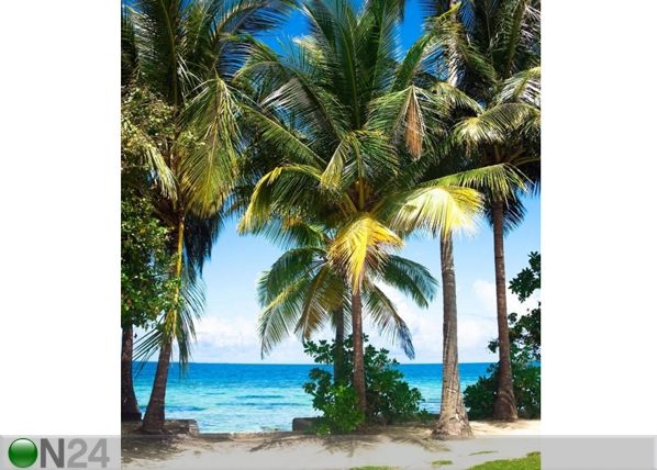 Флизелиновые фотообои Palm trees on the beach 180x202 cm