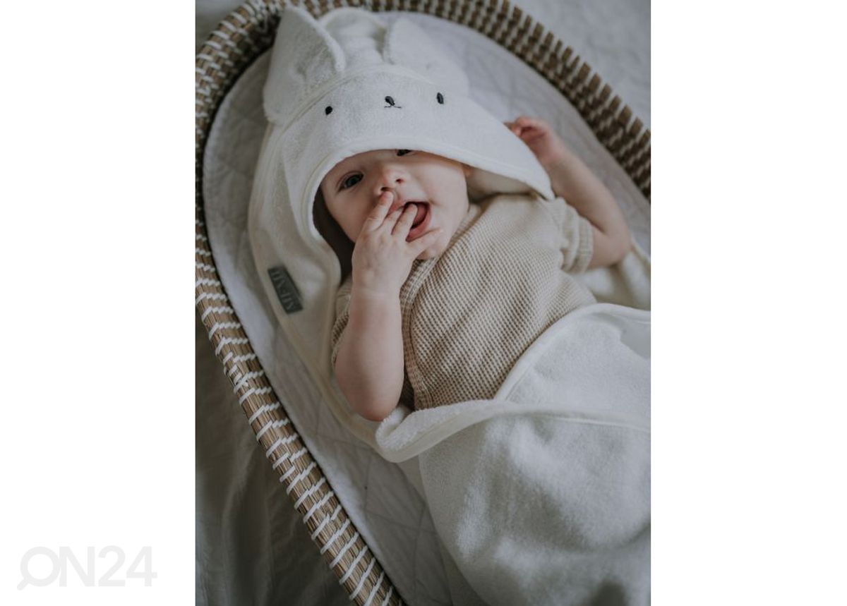 Бамбуковое детское банное полотенце 85 × 85, кремовое увеличить