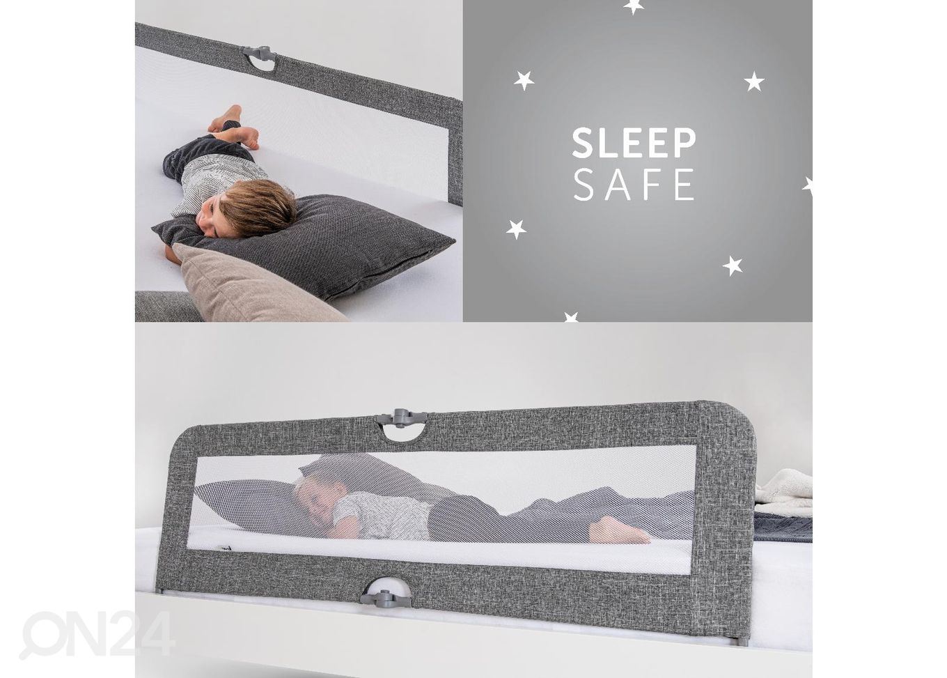 Бортик для кровати 150 cm Hauck Essential Sleep N Safe Plus XL Melange серый увеличить
