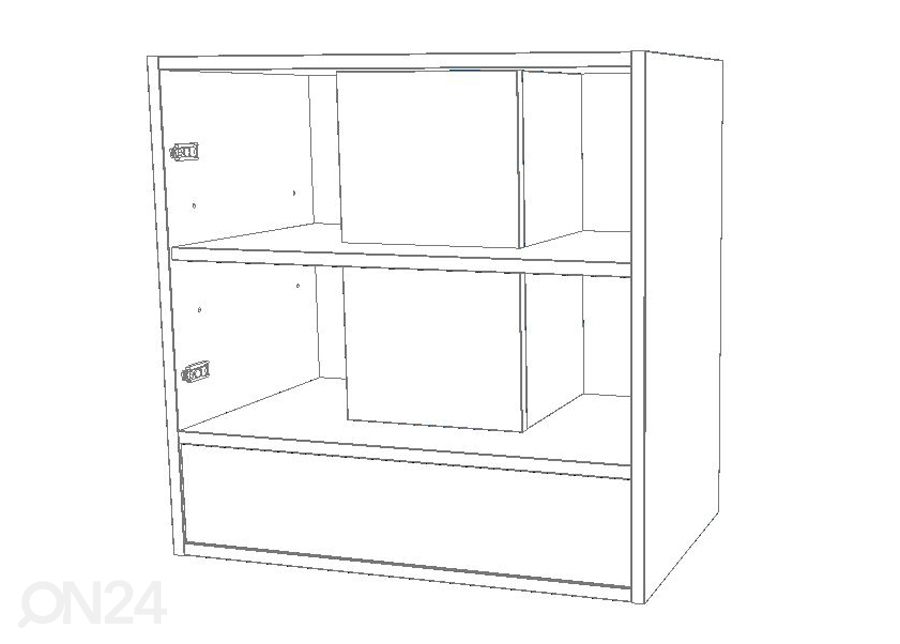 Верхний кухонный шкаф для вытяжки 60 cm увеличить