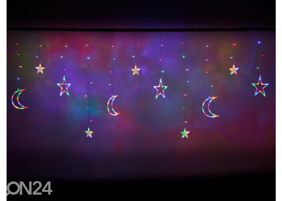 Гирлянда звезды и луна 2,5 м 138LED цветные увеличить