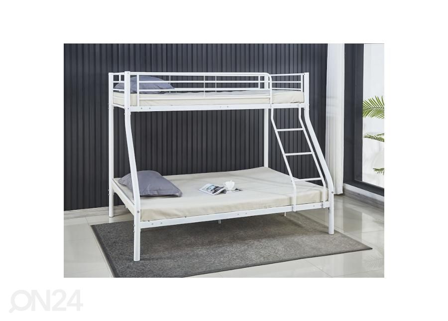 Двухъярусная кровать Trio 140x200/90x200 cm, белый увеличить