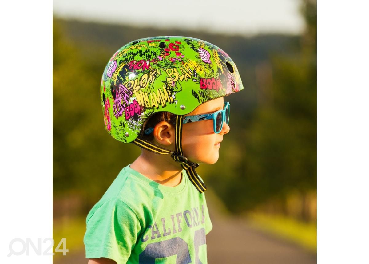 Детский велосипедный шлем Komik WORKER красный XS (48-52) увеличить