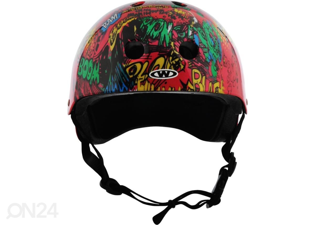 Детский велосипедный шлем Komik WORKER красный XS (48-52) увеличить