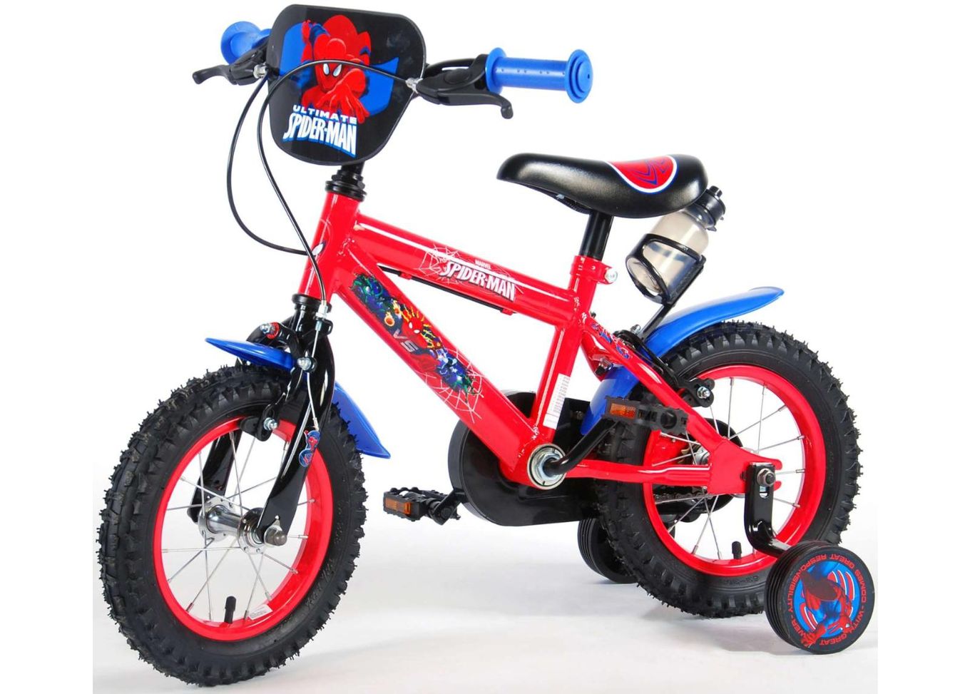 Детский велосипед 12 дюймов с ручным тормозом Spiderman увеличить