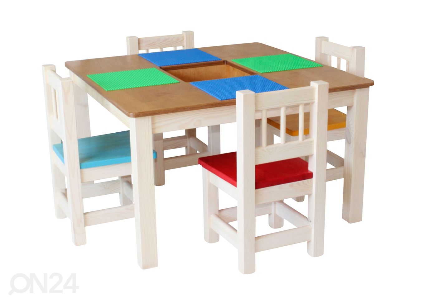 Детский стол для лего 85x85xh63 cm увеличить
