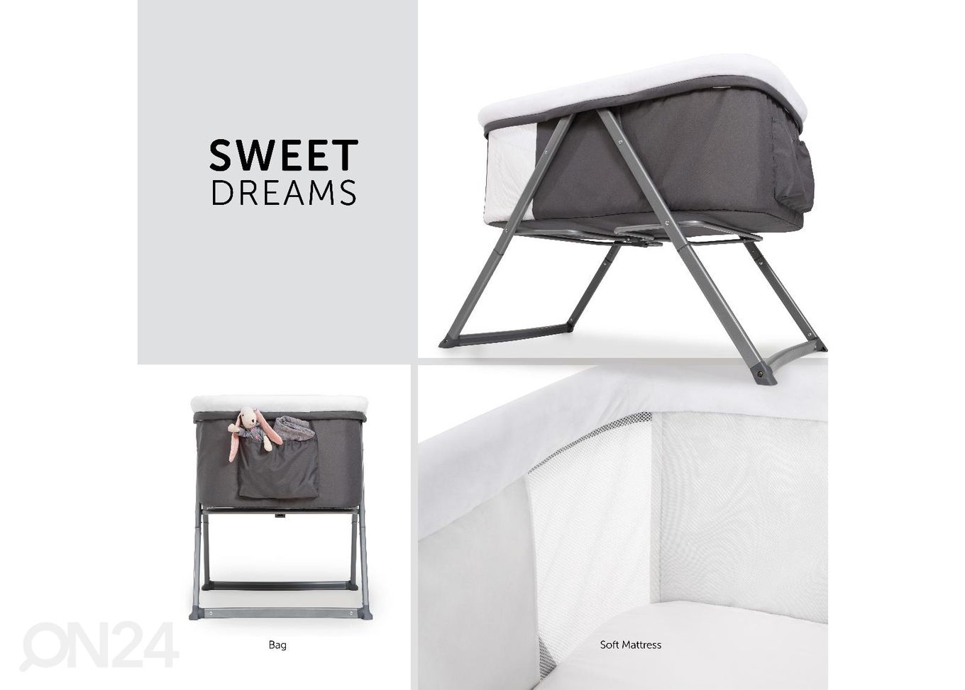 Дорожная кроватка / люлька Hauck Essential Dreamer серый увеличить