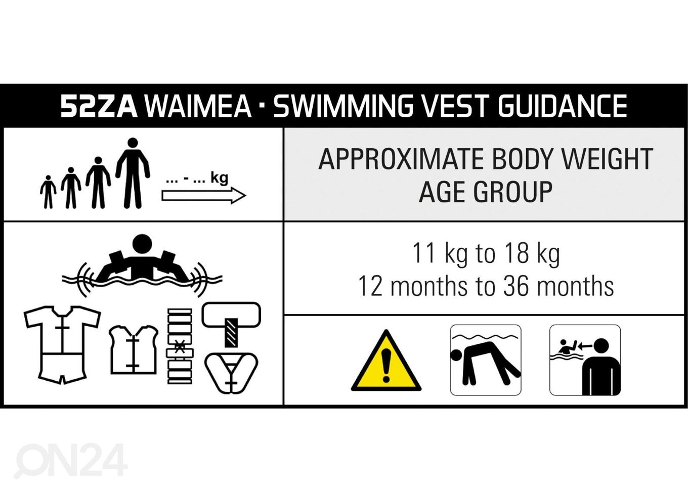 Жилет для плавания для детей 1-3 лет Waimea увеличить