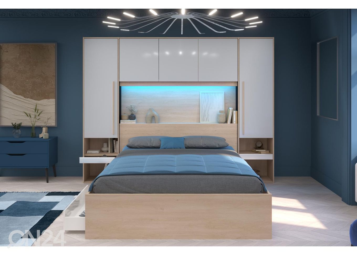 Изголовье кровати-шкаф Bridge + LED увеличить