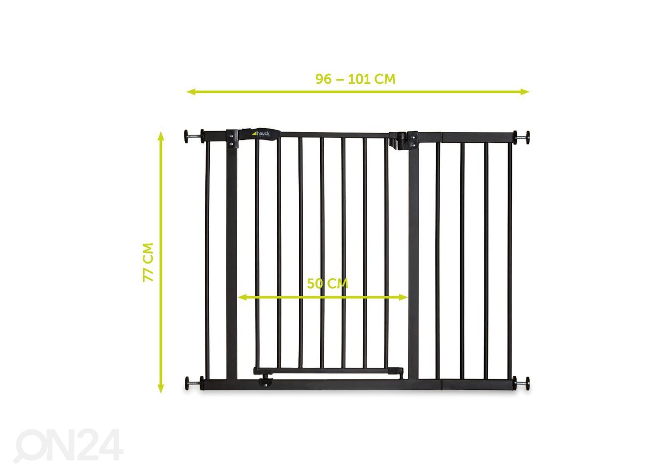 Калитка безопасности 96-101 cm Hauck Essential Close N Stop тёмно-серый увеличить