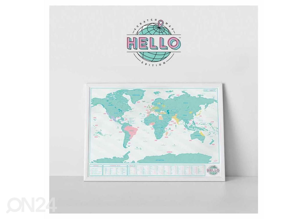 Карта мира Hello увеличить
