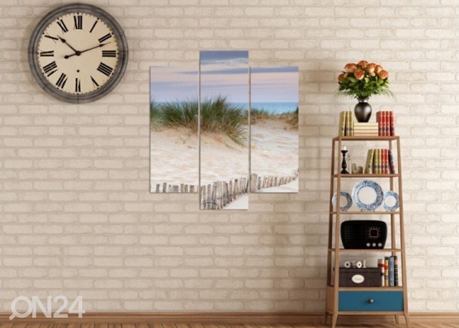 Картина из 3-частей Fenced dunes 3D 90x80 см увеличить