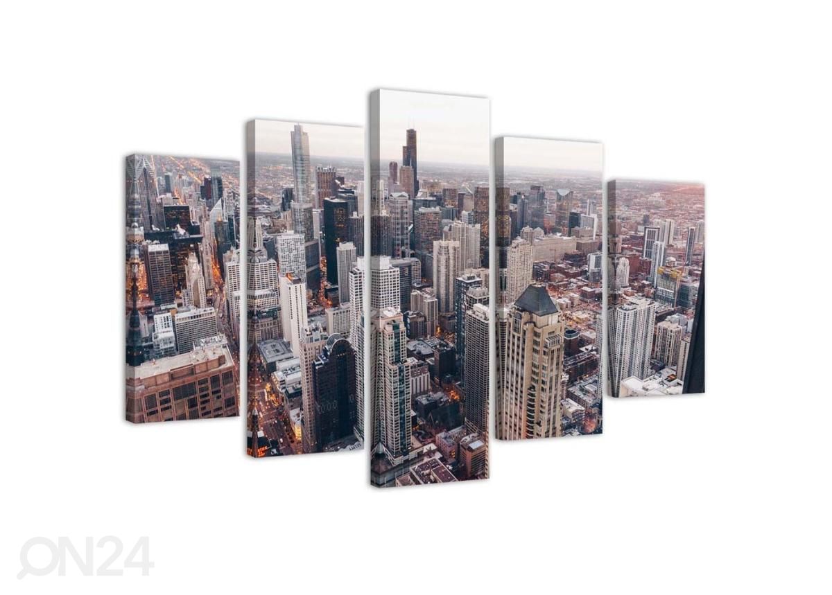 Картина из 5-частей Chicago Skyscrapers 100x70 см увеличить