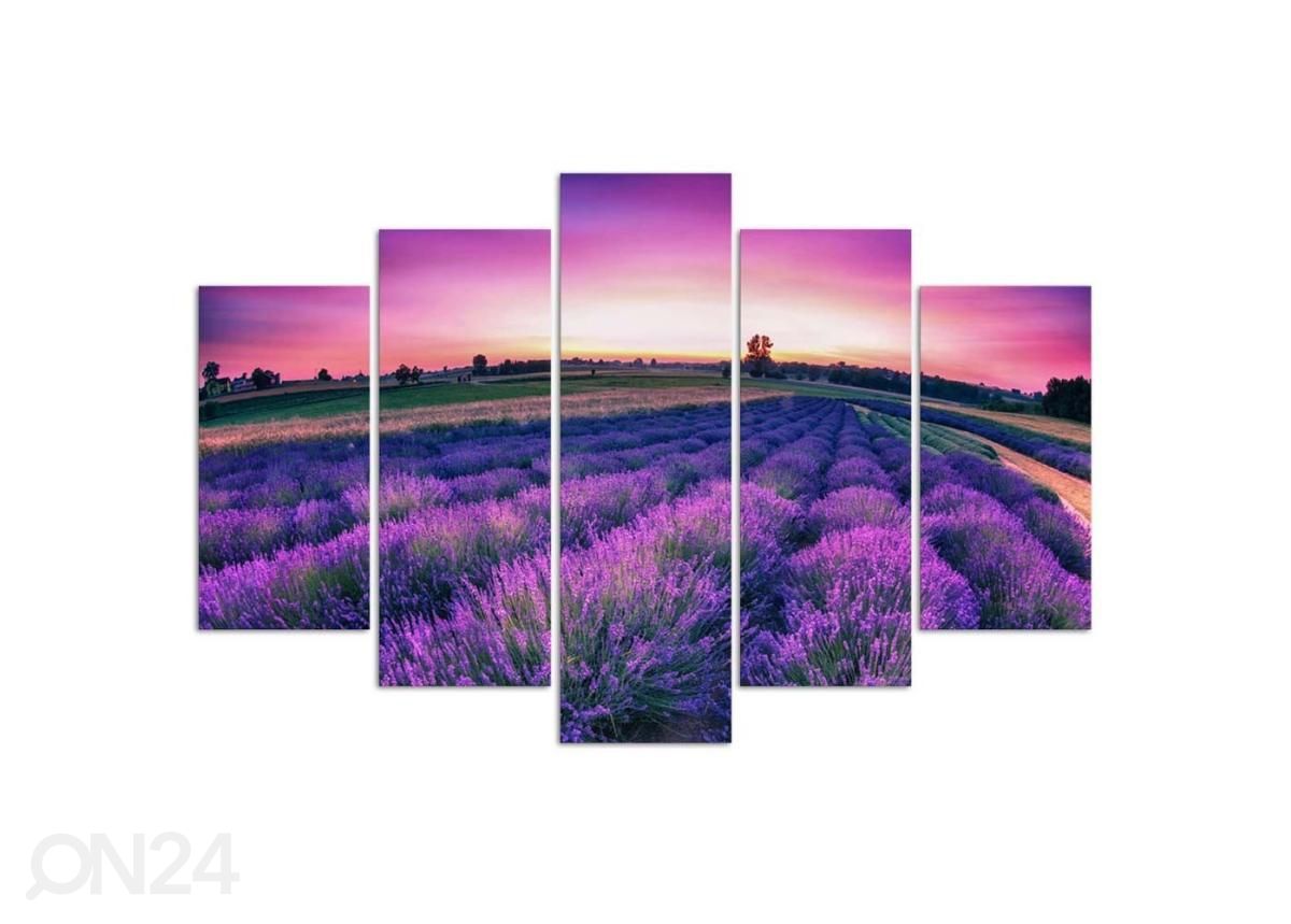 Картина из 5-частей Lavender Field 100x70 см увеличить