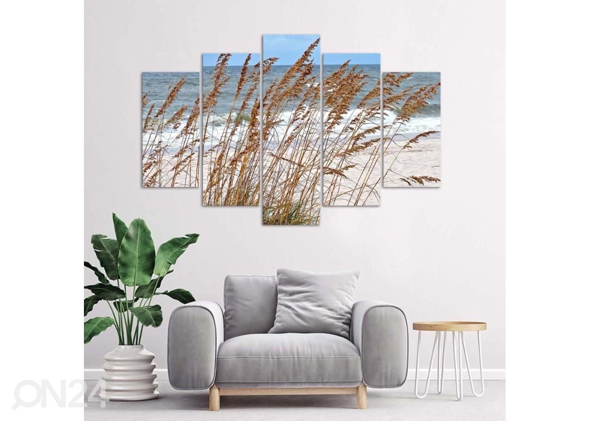 Картина из 5-частей Reeds by the Sea 150x100 см увеличить
