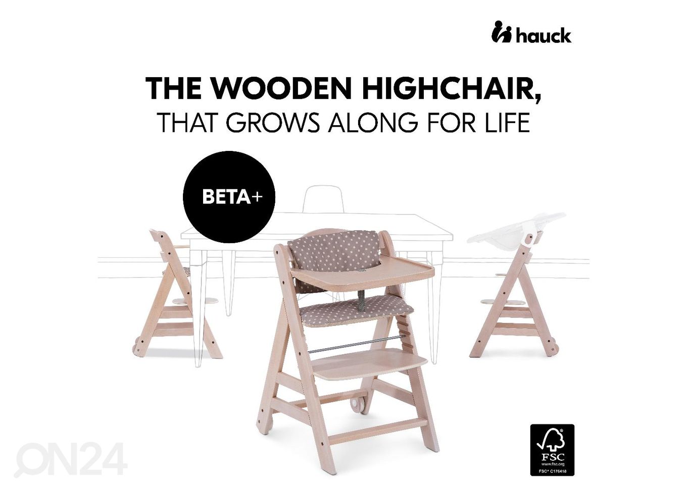 Комплект стульчика для кормления Hauck Beta+B увеличить