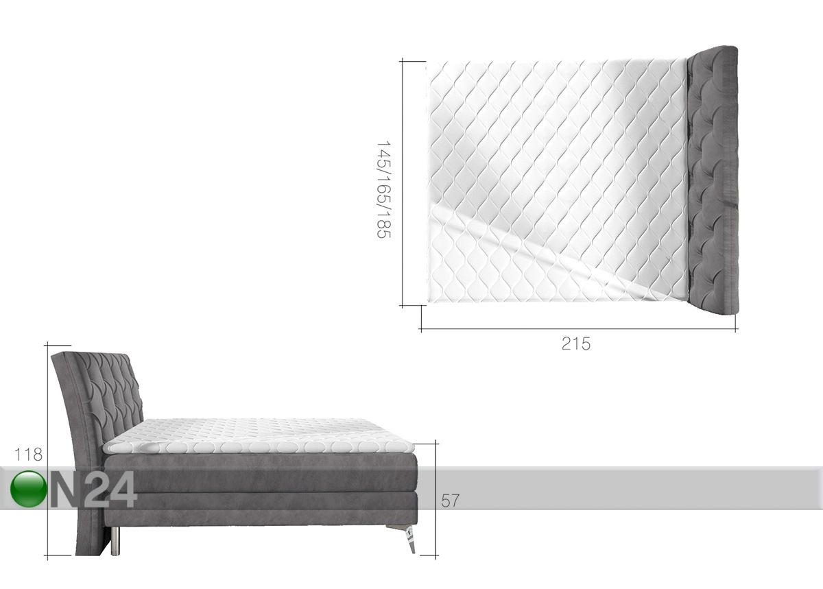 Континентальная кровать 140x200 cm увеличить