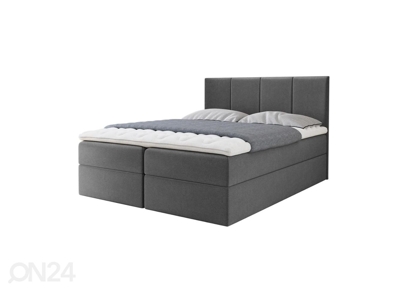 Континентальная кровать 160x200 cm, серый текстиль увеличить