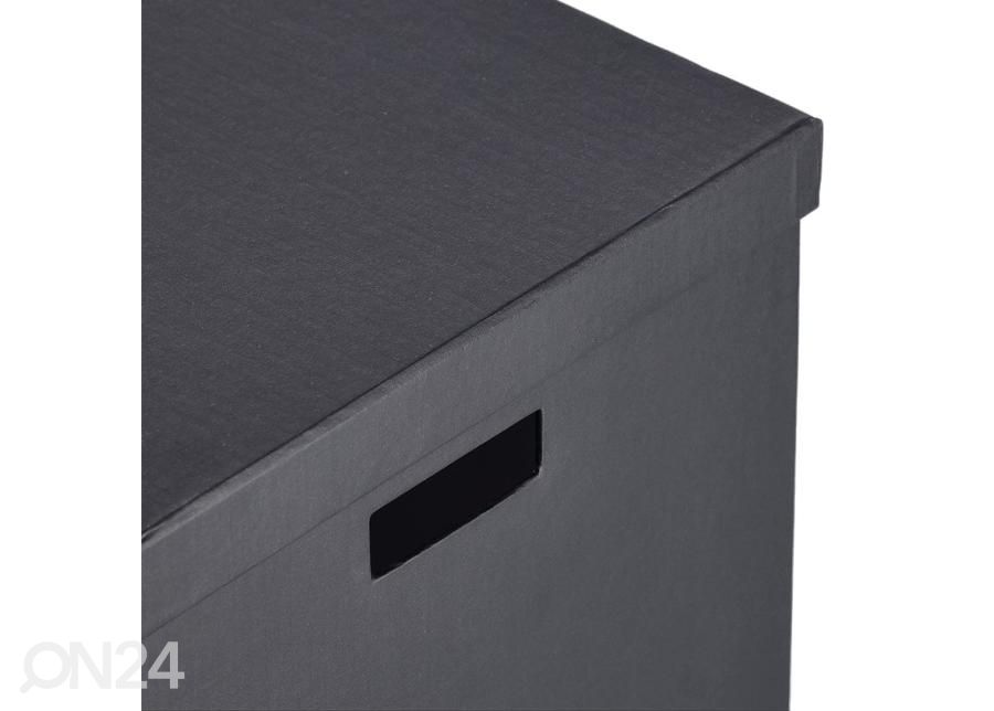 Коробка для хранения из переработанного картона, черная увеличить
