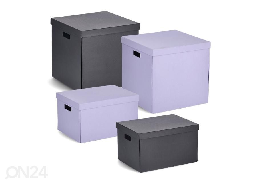 Коробка для хранения из переработанного картона, черная увеличить
