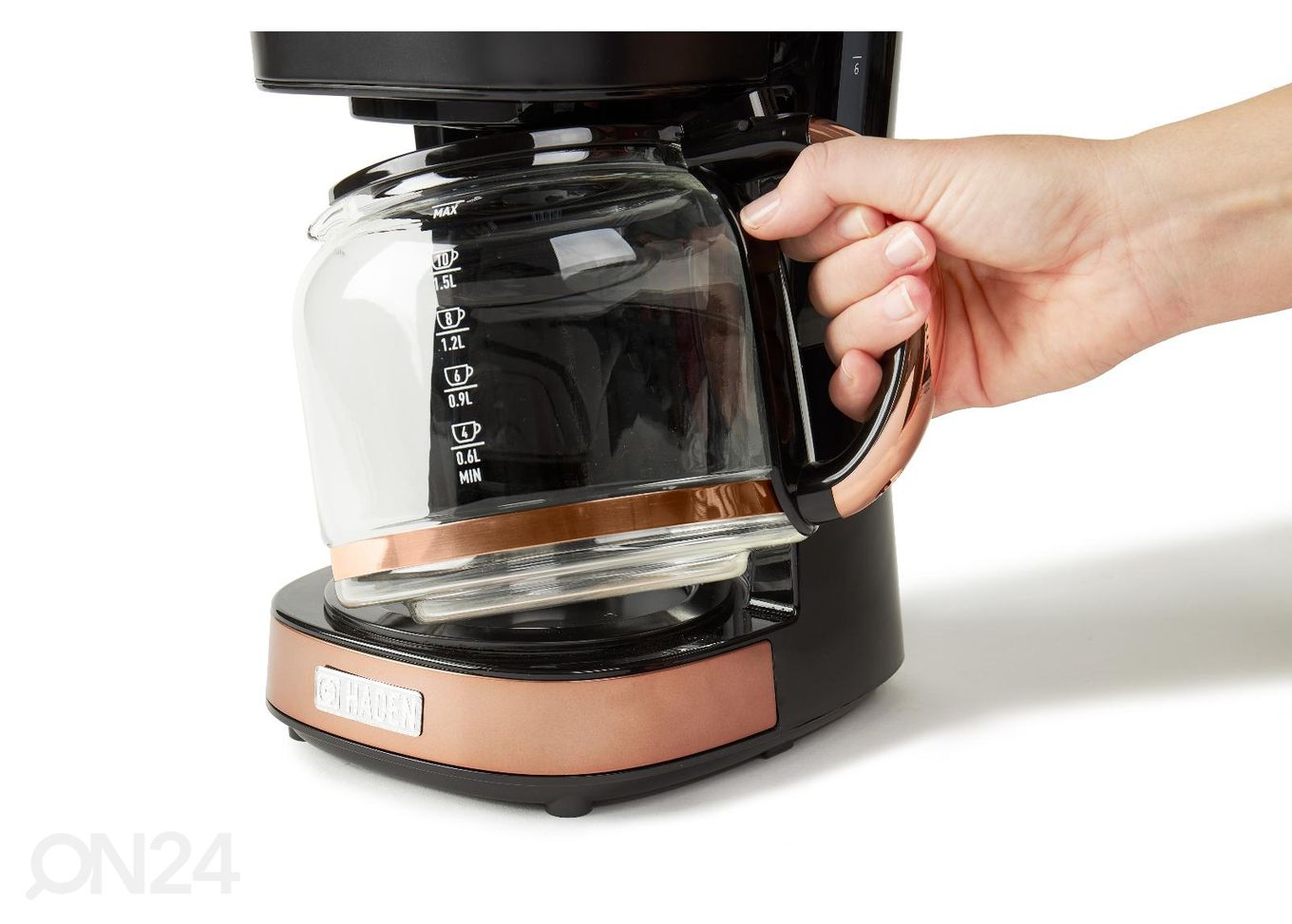 Кофеварка Haden Black&Copper 1,8 л, черная увеличить