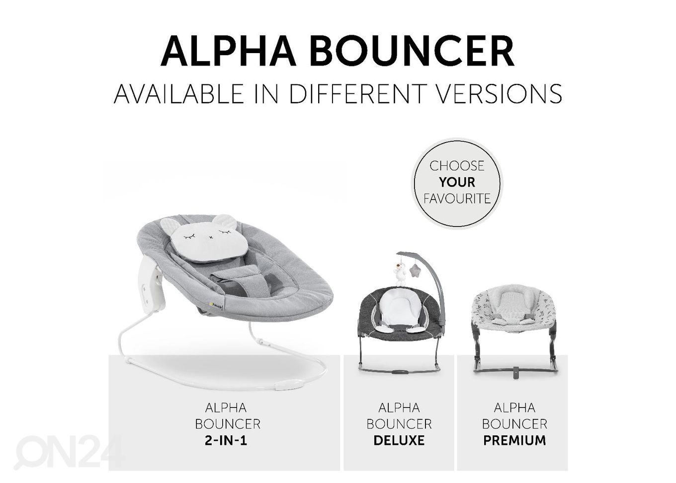 Кресло-качалка Hauck Comfort Alpha Bouncer 2in1 Pastel Bear светло-серый увеличить