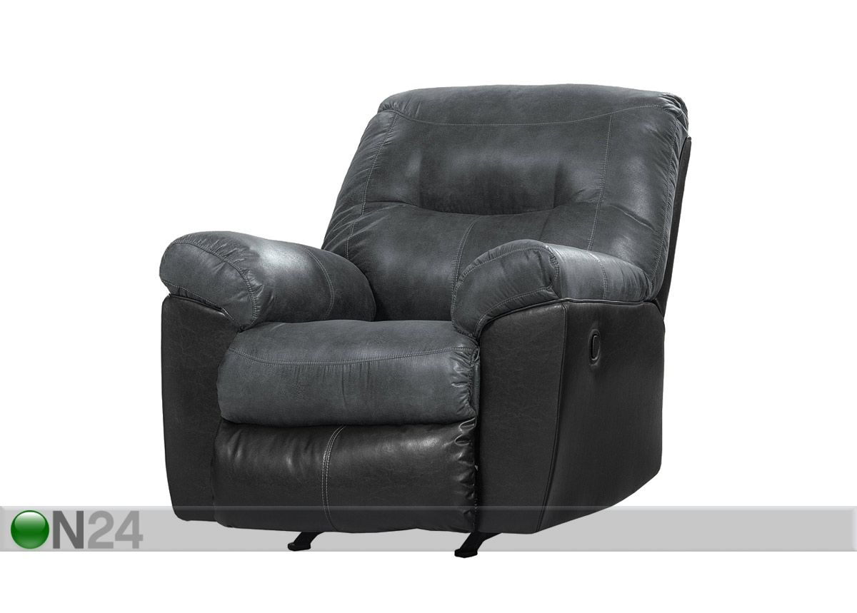 Кресло с механизмом подножки Mirtel, тёмно-серый/чёрный увеличить