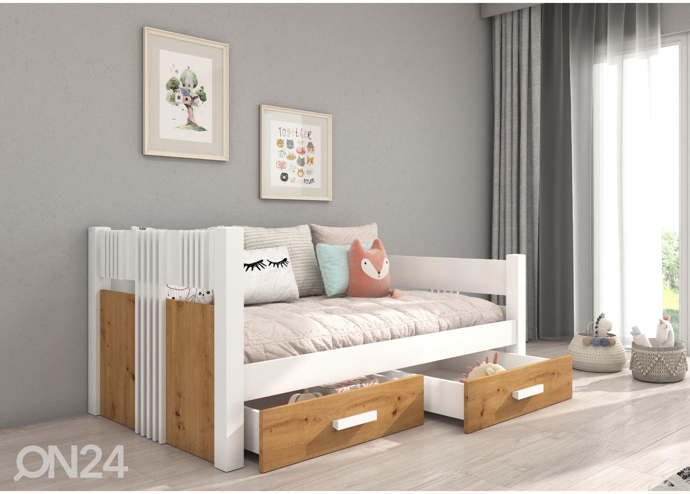 Кровать Topeka I 90x200 cm + матрас увеличить