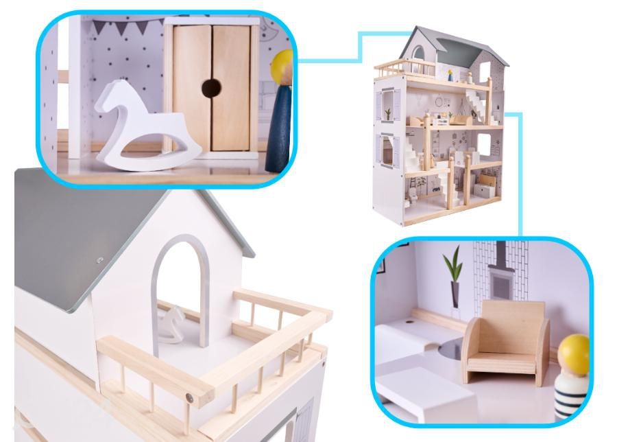 Кукольный домик + мебель 80 см увеличить