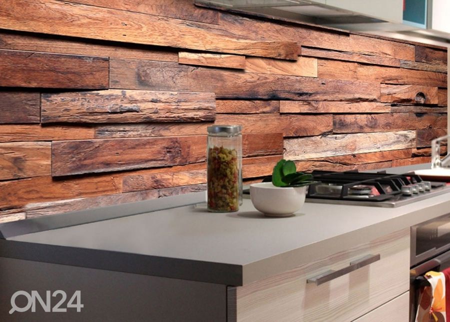 Кухонный фартук Wooden wall 260x60 см увеличить