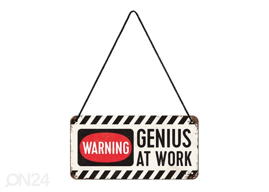 Металлический постер в ретро-стиле Genius at Work 10x20 cm увеличить