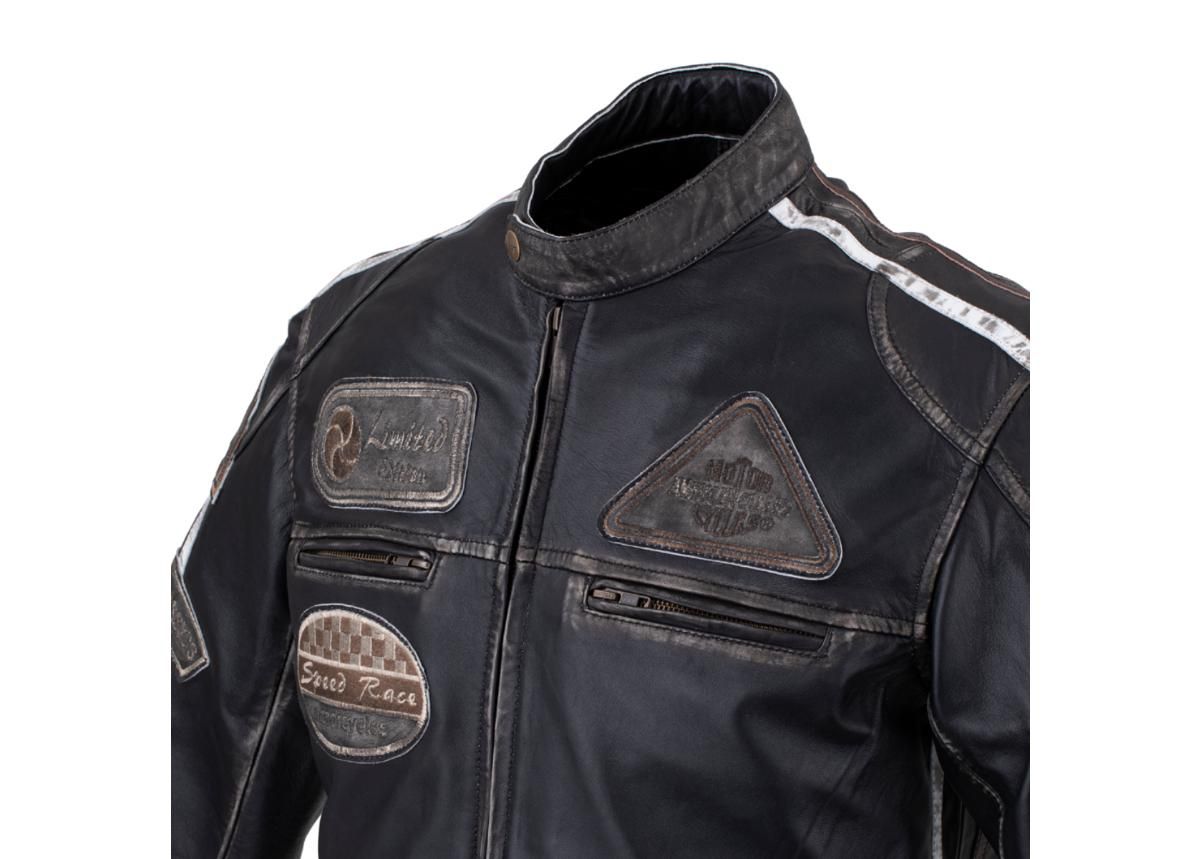 Мужская мотоциклетная куртка кожаная W-TEC Sheawen Vintage увеличить