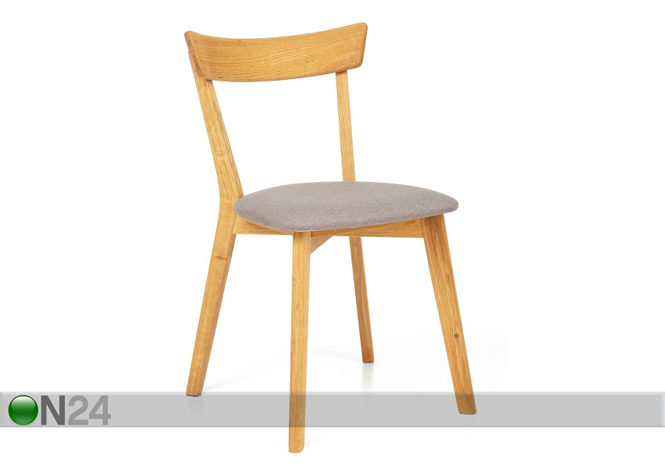 Обеденный стол из массива дуба Scan Ø85 cm+ 2 стула Viola серый увеличить
