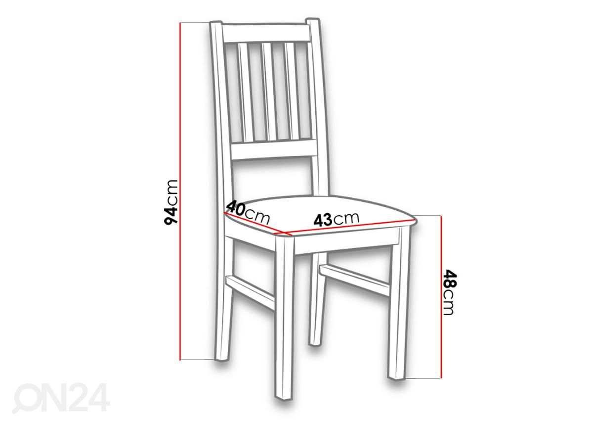 Обеденный стол 110x60 см + 4 стула увеличить