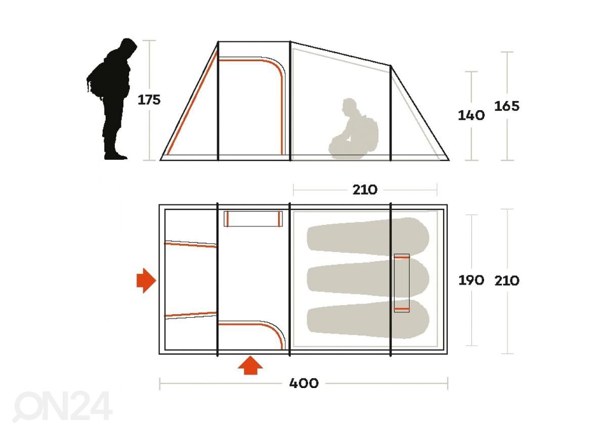 Палатка FERRINO Meteora на 3 человека увеличить