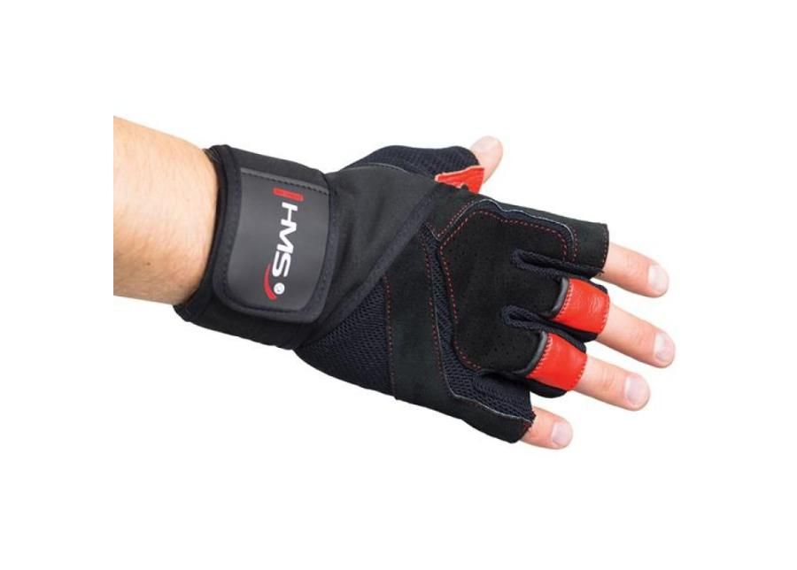 Перчатки тренировочные / велосипедные перчатки для взрослых черный / красный HMS RST01 S увеличить