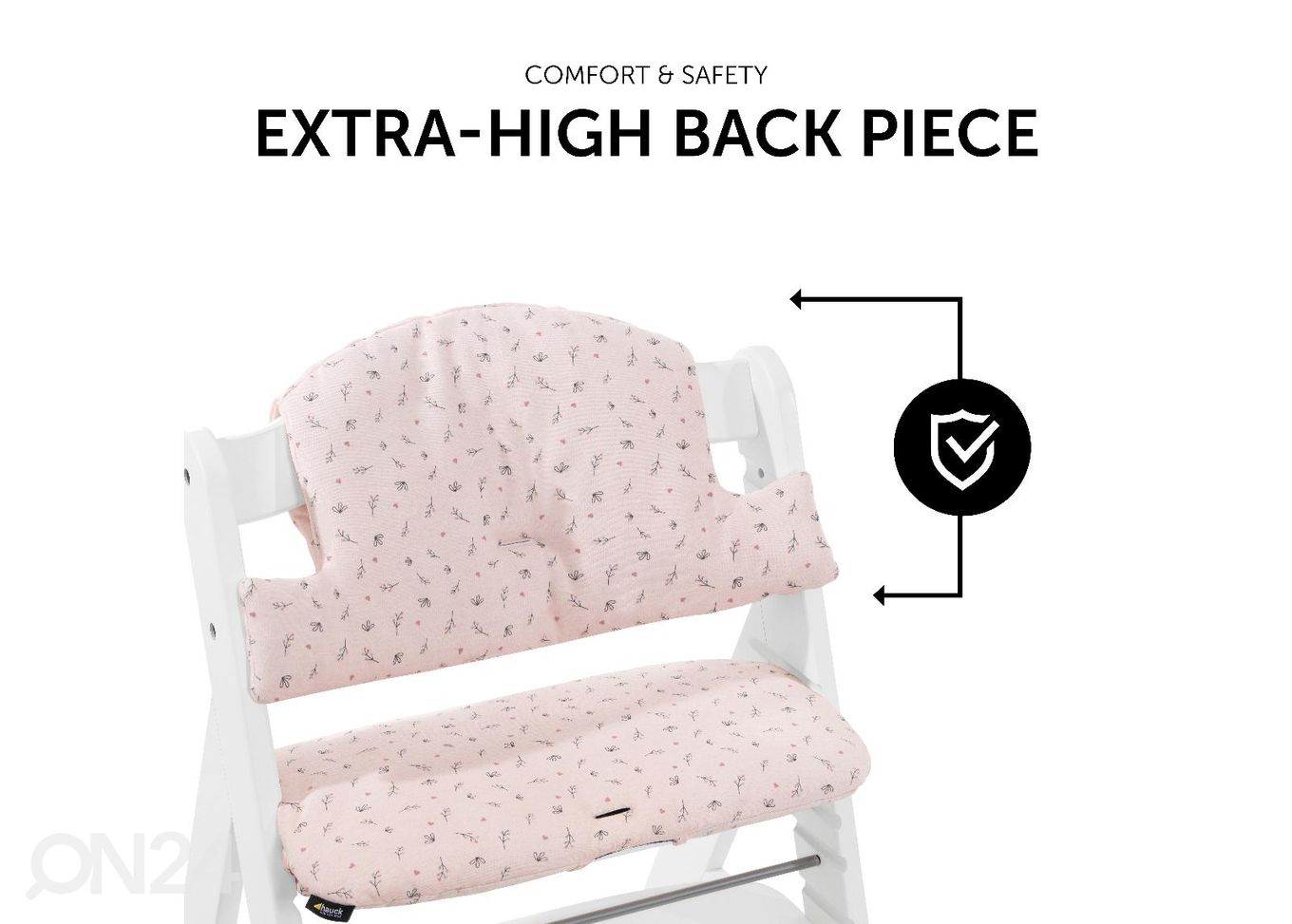 Подушки для стульчика для кормления Hauck Select Alpha Jersey розовый в цветочек увеличить