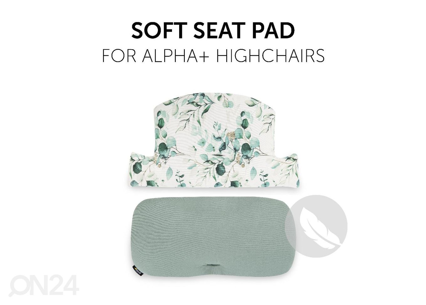 Подушки для стульчика для кормления Hauck Select Alpha Jersey Leaves мятно-зеленый увеличить