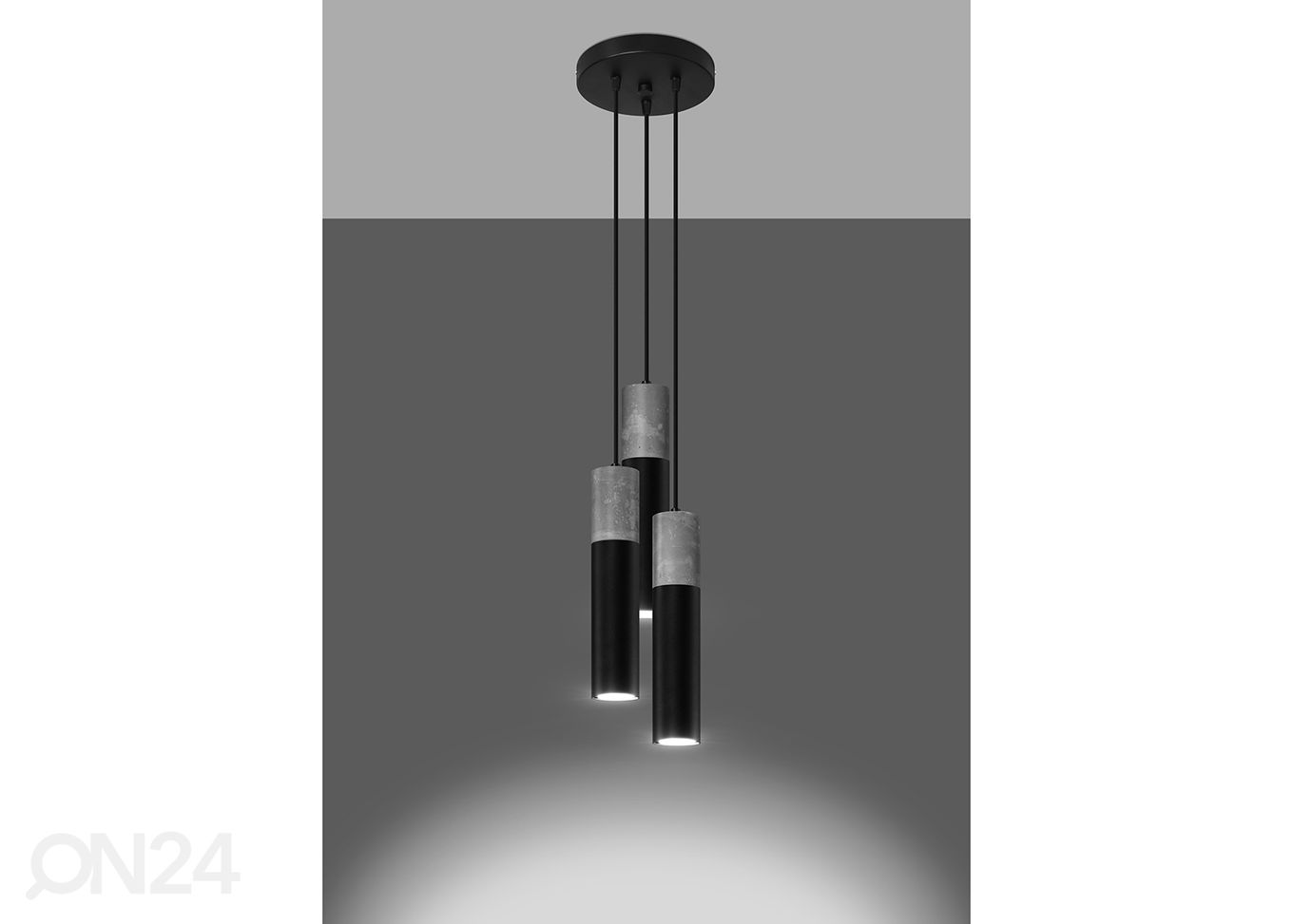 Потолочный светильник Borgio 3, чёрный/серый увеличить