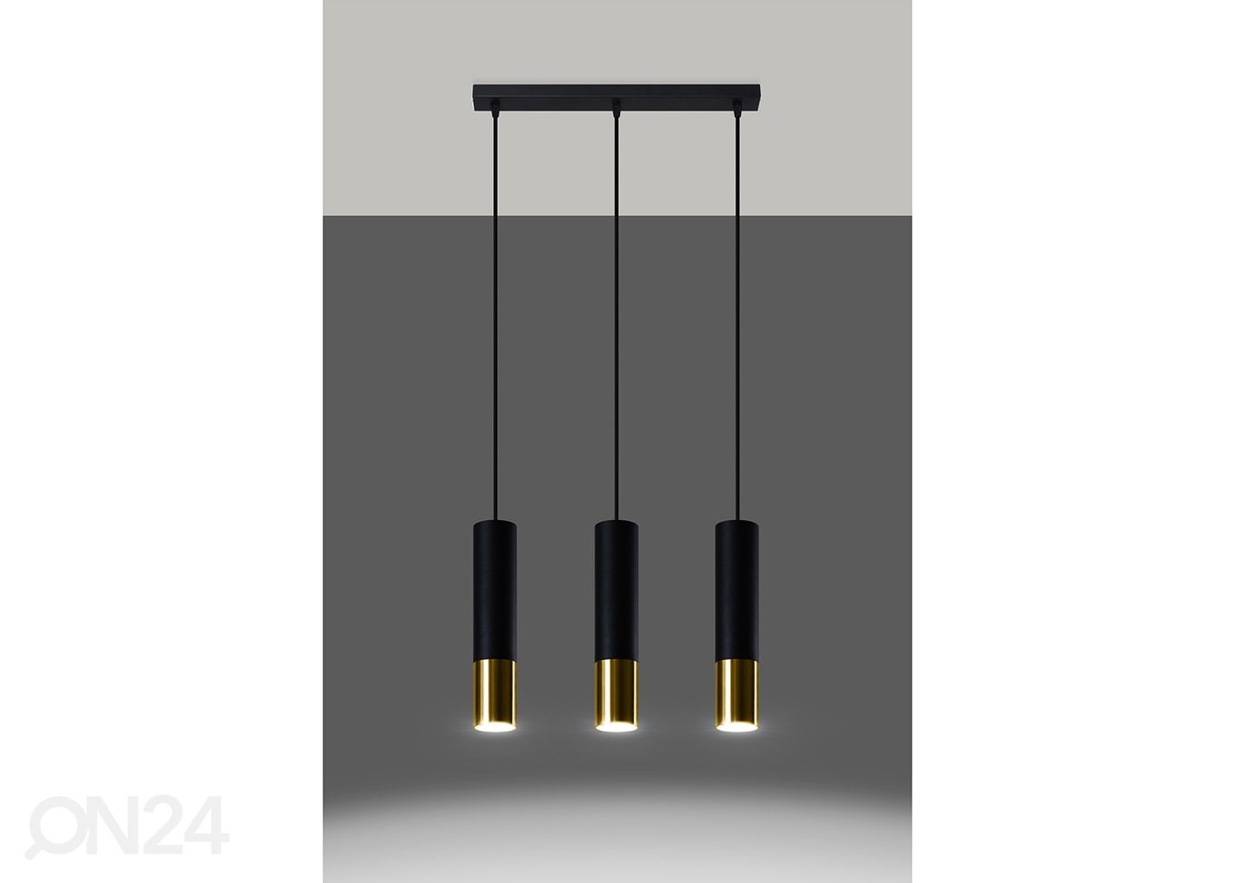 Потолочный светильник Loopez 3L, чёрный/золотистый увеличить