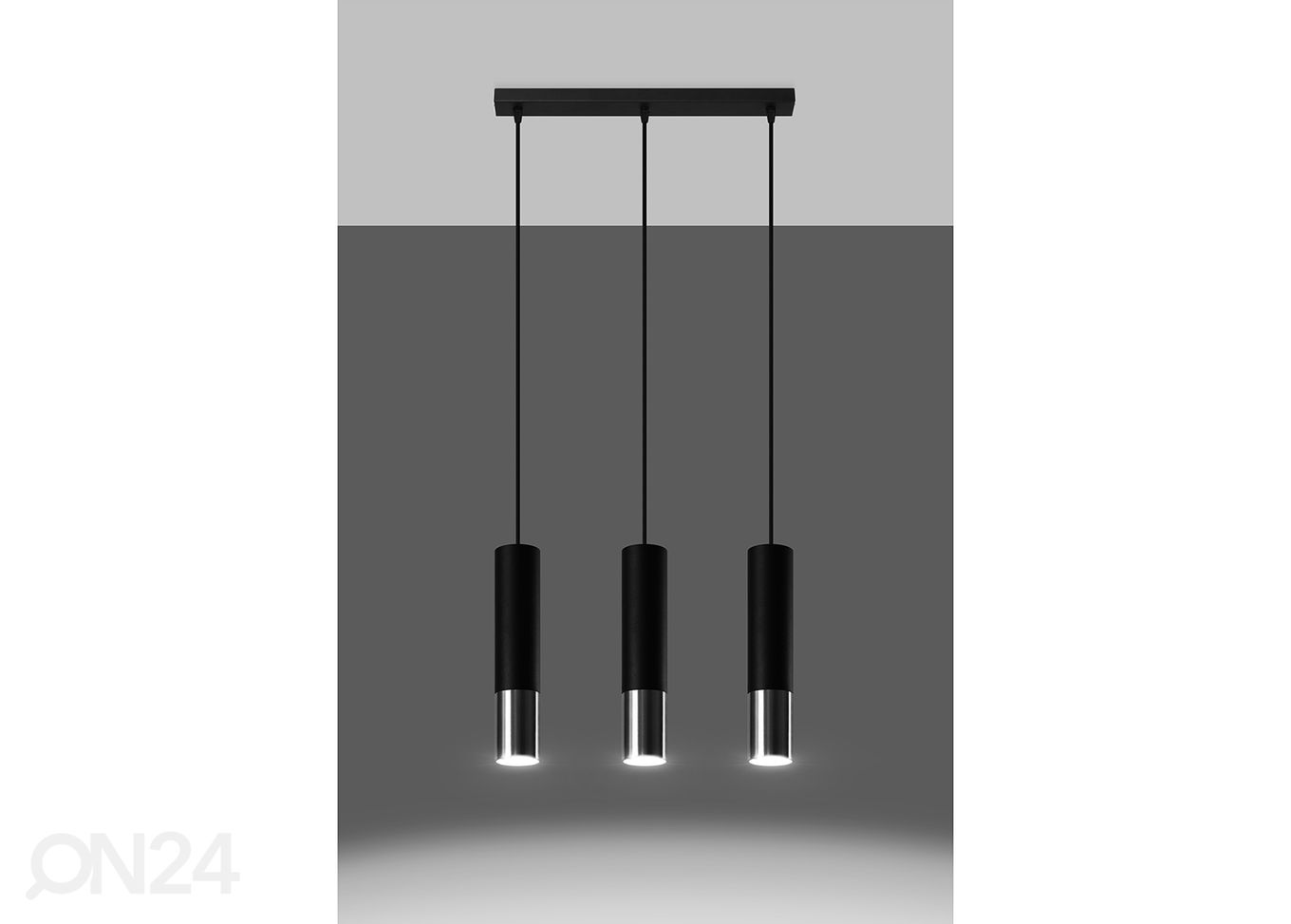 Потолочный светильник Loopez 3L, чёрный/хром увеличить