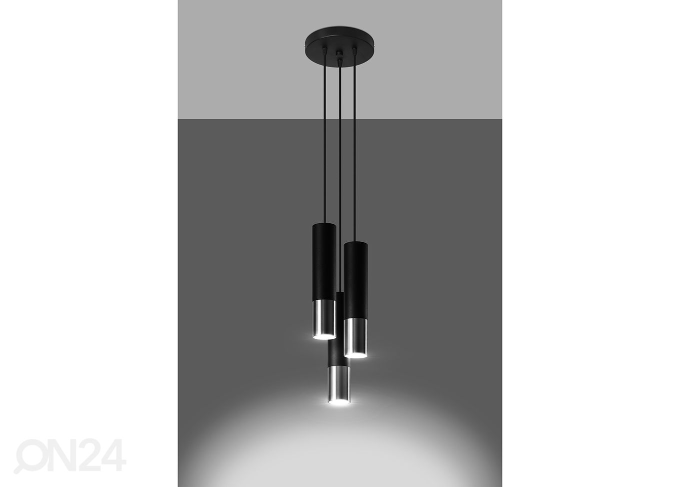 Потолочный светильник Loopez 3P, чёрный/хром увеличить