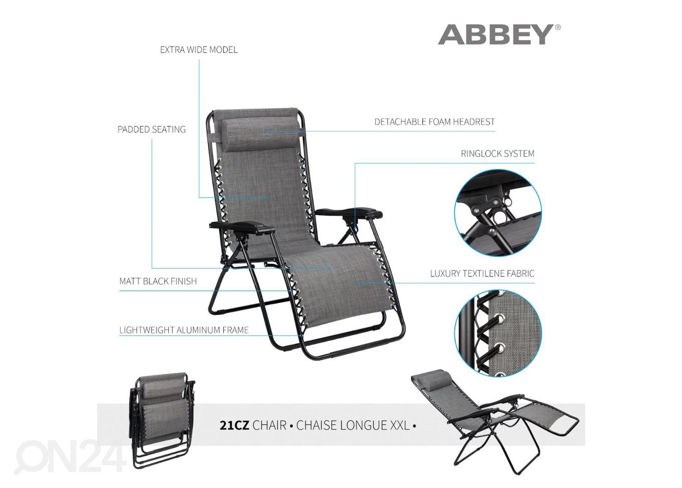 Походный стул XXL Abbey увеличить