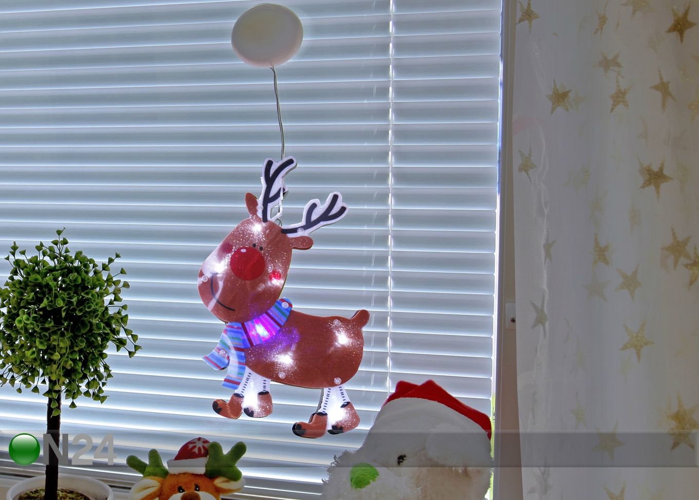 Рождественская декорация на окно Rudolf увеличить