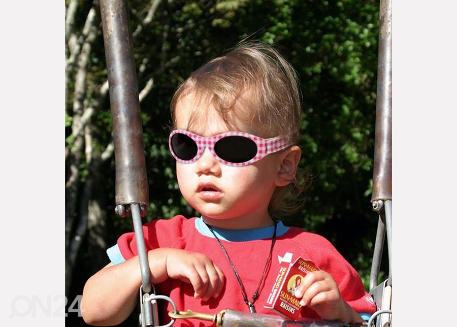 Солнцезащитные очки розовые в клеточку для детей от 2-5 лет увеличить