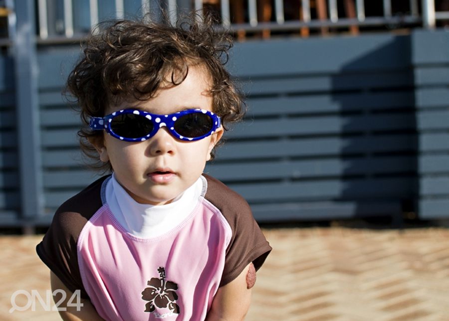 Солнцезащитные очки синие в белый горошек для детей от 2-5 лет увеличить